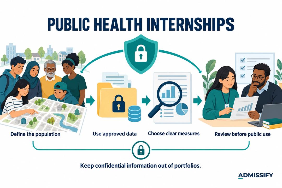 A public health project connects a defined population and purpose to approved data, measurement, review and privacy protection.